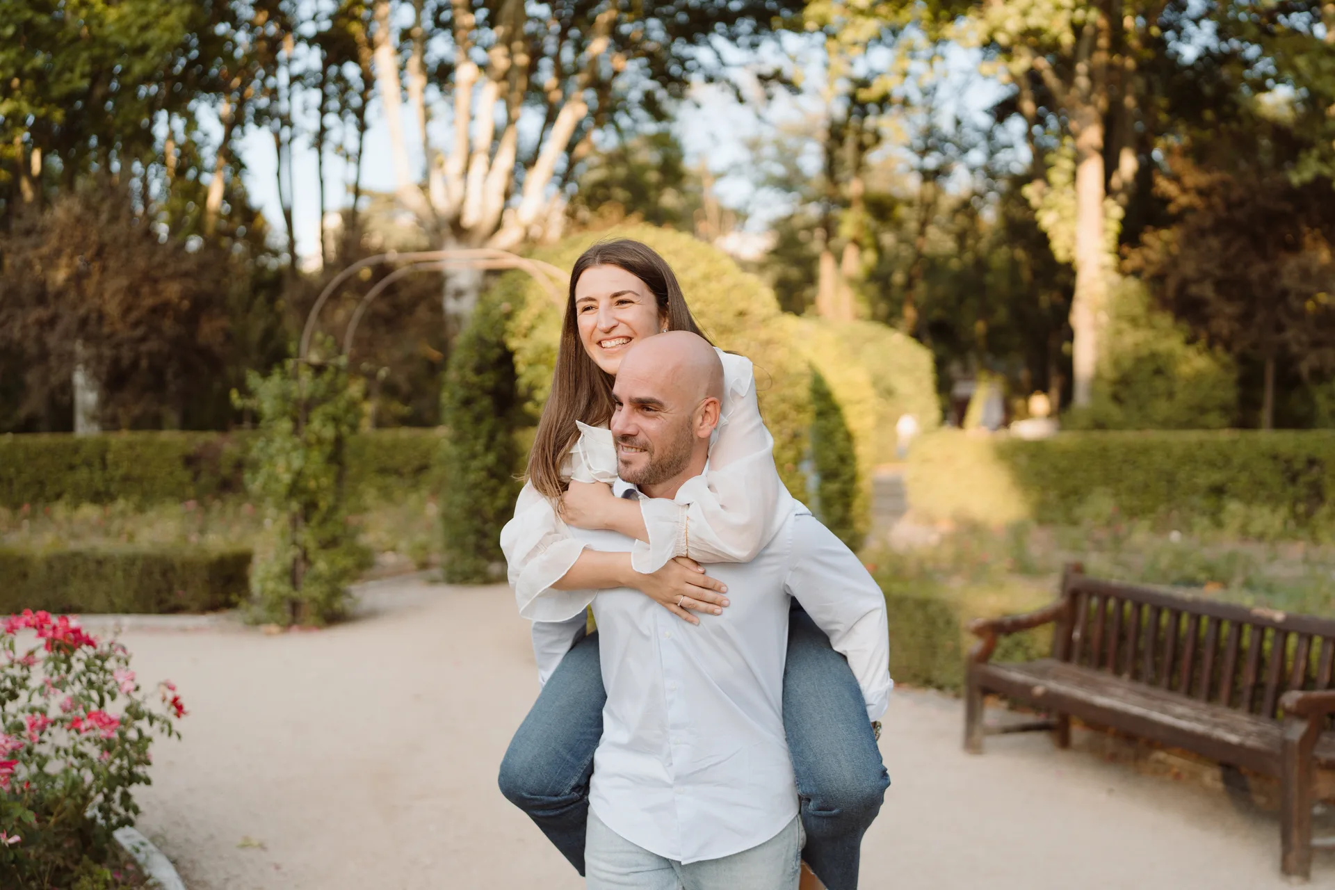 Sesión preboda Lilia y Kike en el Campo del Moro, Madrid