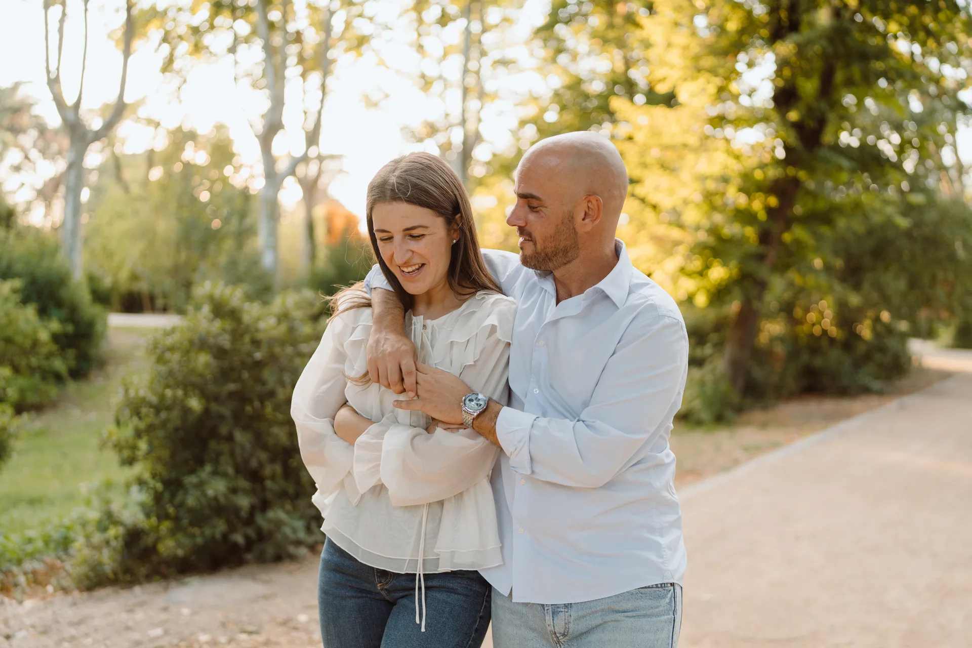 Sesión preboda Lilia y Kike en el Campo del Moro, Madrid