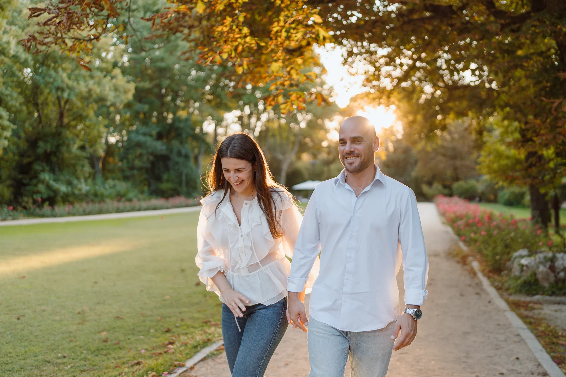 Sesión preboda Lilia y Kike en el Campo del Moro, Madrid